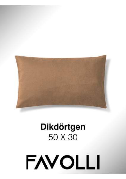 Kadife Dokulu Antik Pirinç Renk Kırlent Kılıfı Dream Serisi Punch Için Uygun Gizli FERMUAR50 x 30 cm