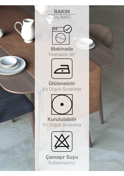 Kahverengi Kadife Dokulu Runner Dream Series 40 x 140 fırsatları