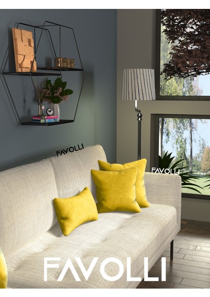 Kadife Dokulu Hint Sarısı Kırlent Kılıfı Dream Serisi Punch Için Uygun Gizli FERMUAR40 x 40 cm