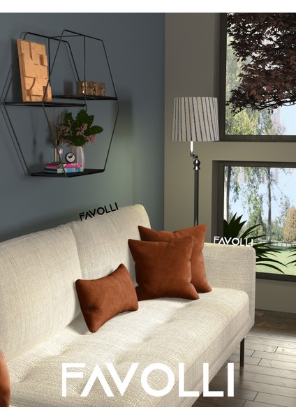 Kadife Dokulu Kiremit Rengi Kırlent Kılıfı Dream Serisi Punch Için Uygun Gizli FERMUAR50 x 30 cm