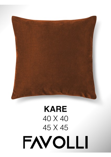 Kadife Dokulu Kiremit Rengi Kırlent Kılıfı Dream Serisi Punch Için Uygun Gizli FERMUAR50 x 30 cm