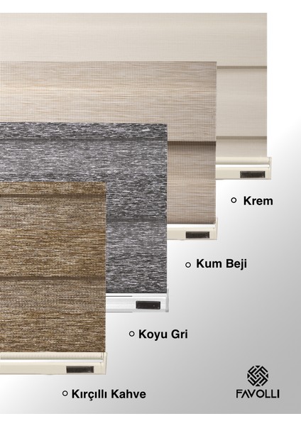Koyu Gri Eco Bambu Stor Zebra Perde A+ Kalite , Dayanıklı Alüminyum Kasa