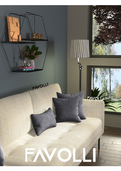 Kadife Dokulu Çakıl Rengi Kırlent Kılıfı Dream Serisi Punch Için Uygun Gizli FERMUAR50 x 30 cm modelleri