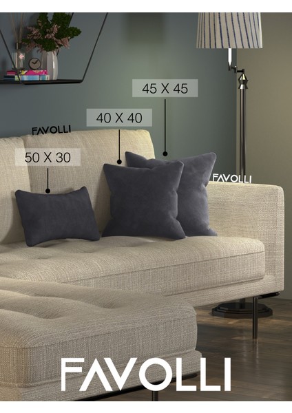Kadife Dokulu Çakıl Rengi Kırlent Kılıfı Dream Serisi Punch Için Uygun Gizli FERMUAR50 x 30 cm fırsatları