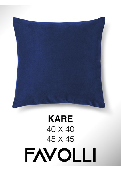 Kadife Dokulu Körfez Mavisi Kırlent Kılıfı Dream Serisi Punch Için Uygun Gizli FERMUAR50 x 30 cm