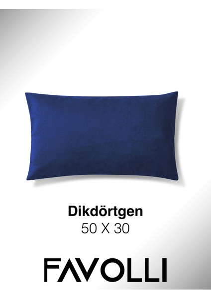 Kadife Dokulu Körfez Mavisi Kırlent Kılıfı Dream Serisi Punch Için Uygun Gizli FERMUAR50 x 30 cm