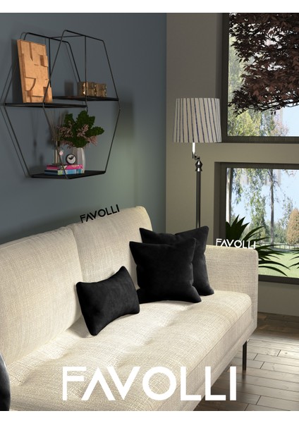 Kadife Dokulu Siyah Renk Kırlent Kılıfı Dream Serisi Punch Için Uygun Gizli FERMUAR50 x 30 cm