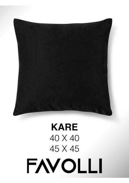 Kadife Dokulu Siyah Renk Kırlent Kılıfı Dream Serisi Punch Için Uygun Gizli FERMUAR50 x 30 cm