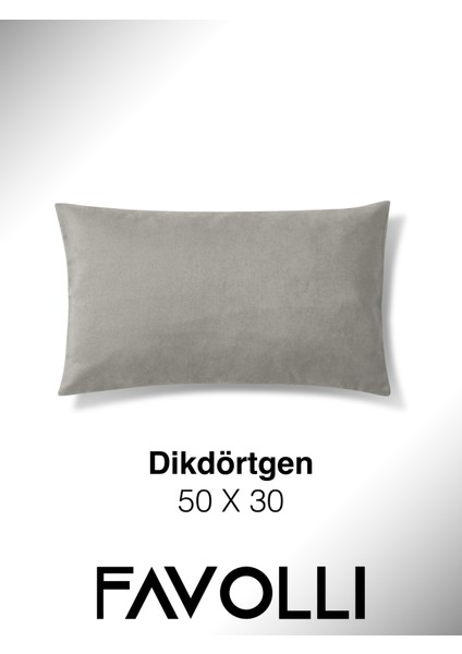 Kadife Dokulu Ekru Renk Kırlent Kılıfı Dream Serisi Punch Için Uygun Gizli FERMUAR50 x 30 cm