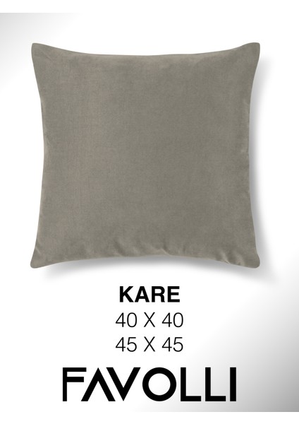Kadife Dokulu Keten Renk Kırlent Kılıfı Dream Serisi Punch Için Uygun Gizli FERMUAR40 x 40 cm