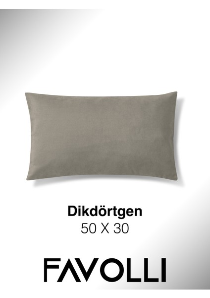Kadife Dokulu Keten Renk Kırlent Kılıfı Dream Serisi Punch Için Uygun Gizli FERMUAR40 x 40 cm