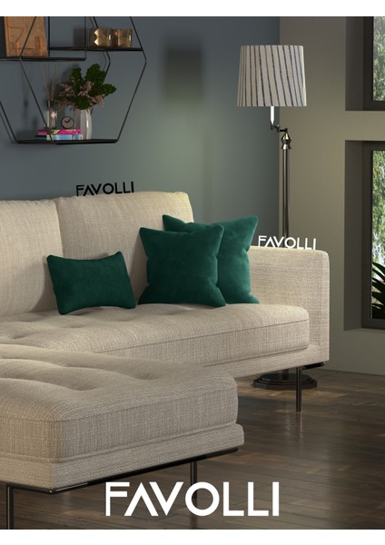Kadife Dokulu Deniz Yeşili Kırlent Kılıfı Dream Serisi Punch Için Uygun Gizli FERMUAR45 x 45 cm fiyatları