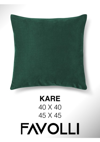 Kadife Dokulu Deniz Yeşili Kırlent Kılıfı Dream Serisi Punch Için Uygun Gizli FERMUAR45 x 45 cm indirimleri