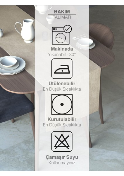 Bej Renk Kadife Dokulu Runner Dream Series 40 x 140 fırsatları