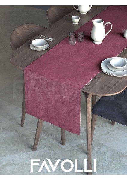 Lavanta Pembesi Rengi Kadife Dokulu Runner Dream Series 40 x 140 fiyatları
