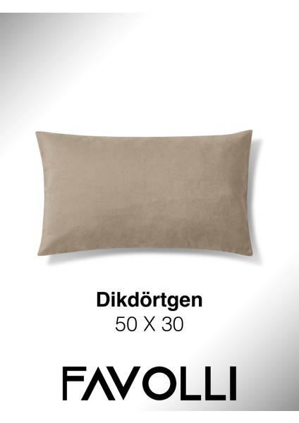 Kadife Dokulu Haki Renk Kırlent Kılıfı Dream Serisi Punch Için Uygun Gizli FERMUAR50 x 30 cm