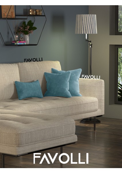 Kadife Dokulu Sis Mavisi Kırlent Kılıfı Dream Serisi Punch Için Uygun Gizli FERMUAR50 x 30 cm