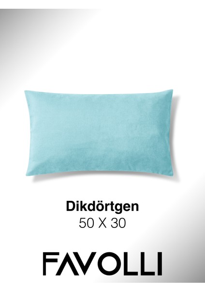 Kadife Dokulu Sis Mavisi Kırlent Kılıfı Dream Serisi Punch Için Uygun Gizli FERMUAR50 x 30 cm