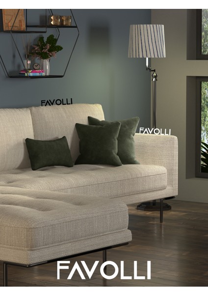 Kadife Dokulu Zeytin Yaprağı Rengi Kırlent Kılıfı Dream Serisi Punch Için Uygun Gizli FERMUAR50 x 30 cm