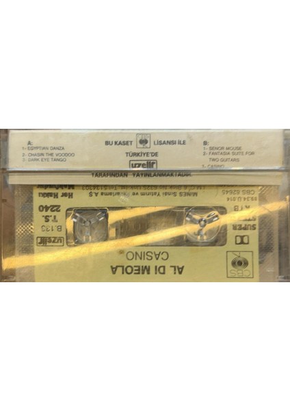 Kaset Al Di Meola ‎– Casino 1989 Baskı Kaset
