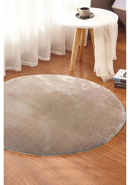 Bej Post Peluş Tavşan Tüyü Kaymaz Taban Makinede Yıkanabilir Toz Vermez Halı Yolluk Kilim