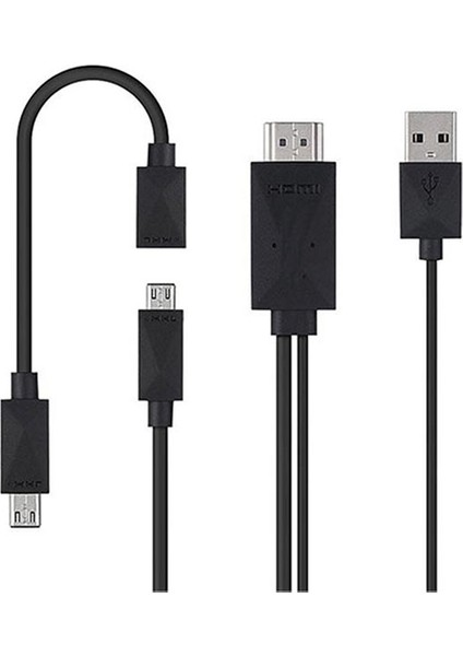 Samsung S2+S3+S4 + Androıd Telefonlar Uyumlu HDMI Çevirici Kablo (4825)