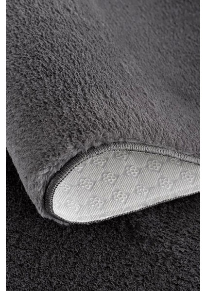 Antrasit Post Peluş Tavşan Tüyü Kaymaz Taban Makinede Yıkanabilir Toz Vermez Yuvarlak Halı Kilim fırsatları