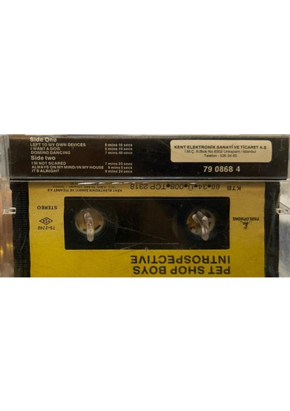 Kaset Pet Shop Boys ‎– Introspective 1988 Baskı Kaset