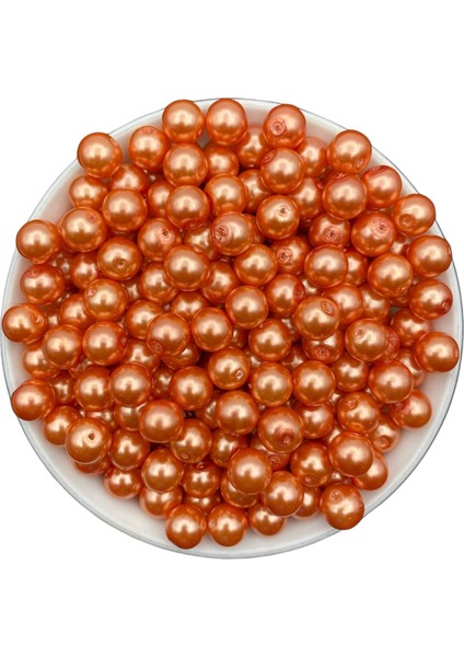 10MM Mercan / Somon / Turuncu Cam Inci Boncuk, Takı Aksesuar Yapım Boncuğu (50GR,~35ADET)