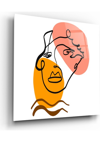 Minimal Portreler Cam Tablo | , Dekoratif, Ofis, Mutfak