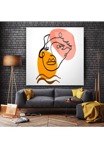 Minimal Portreler Cam Tablo | , Dekoratif, Ofis, Mutfak fırsatları