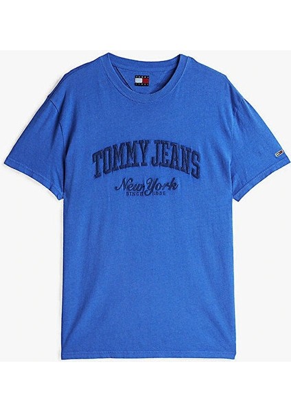Erkek Tjm Reg Vintage Varsity T-Shirt Mavi modelleri