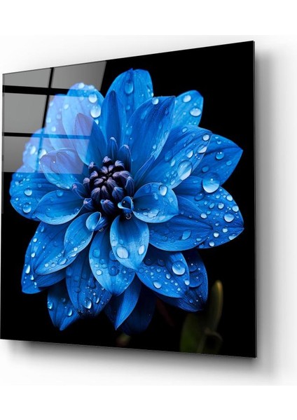 Mavi Çiçek Cam Tablo | , Dekoratif, Ofis, Mutfak fiyatları