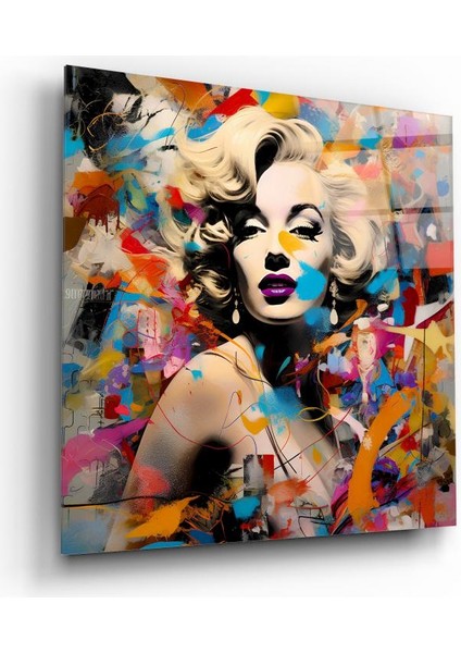 Marilyn Monroe Portresi Cam Tablo | , Dekoratif, Ofis, Mutfak