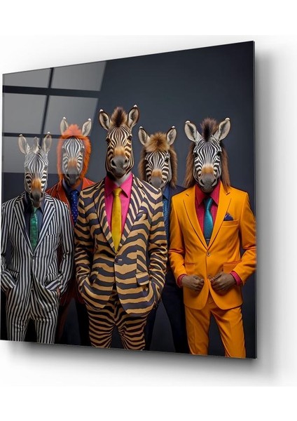 Zebra Adamlar Cam Tablo | , Dekoratif, Ofis, Mutfak fiyatları