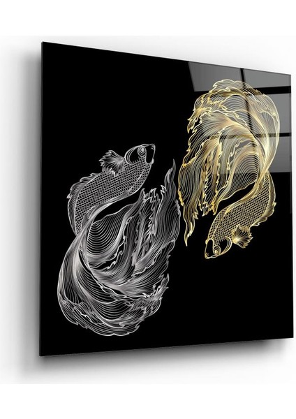 Balıklar Cam Tablo | , Dekoratif, Ofis, Mutfak