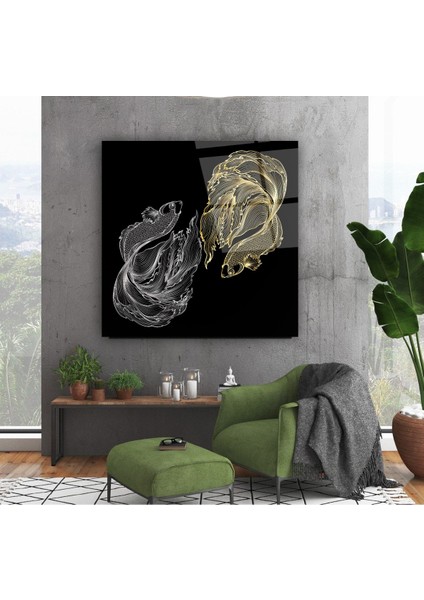 Balıklar Cam Tablo | , Dekoratif, Ofis, Mutfak indirimleri