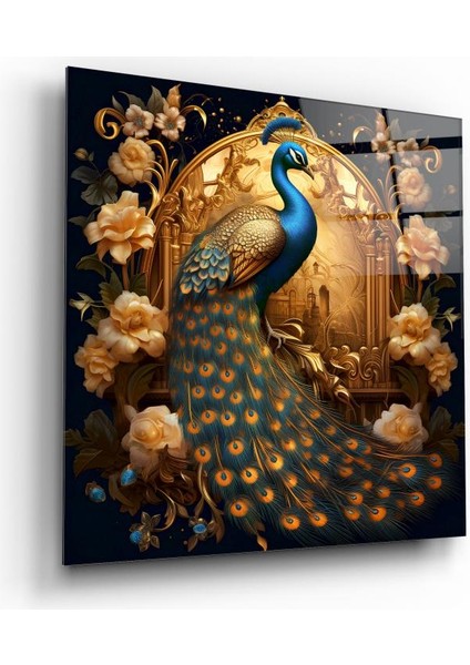 Tavus Kuşu Cam Tablo | , Dekoratif, Ofis, Mutfak