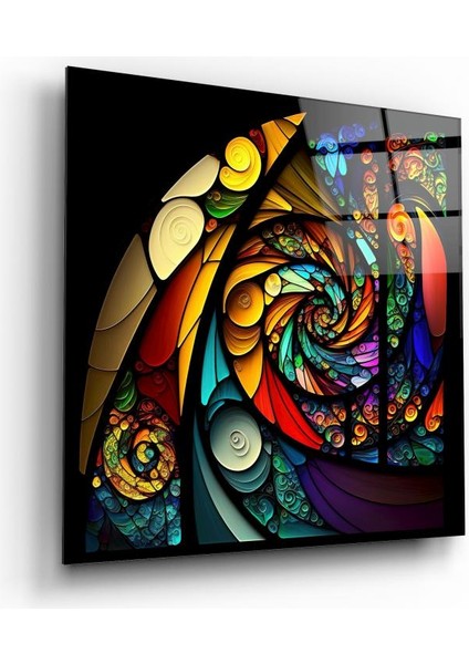 Soyut Vitray Cam Tablo | , Dekoratif, Ofis, Mutfak