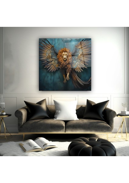 Kanatlı Aslan Cam Tablo | , Dekoratif, Ofis, Mutfak modelleri