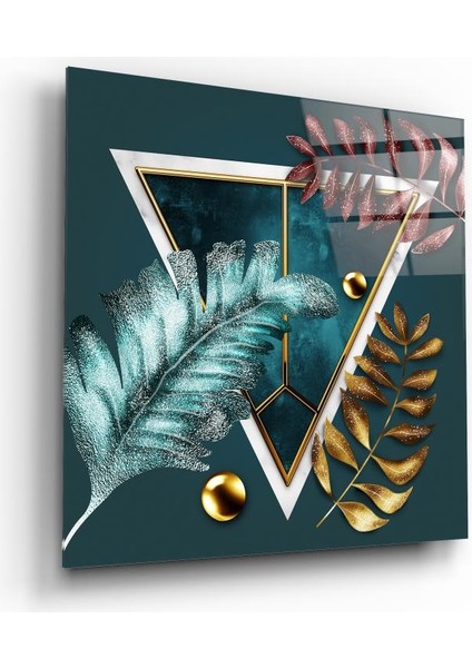 Yapraklar Cam Tablo | , Dekoratif, Ofis, Mutfak