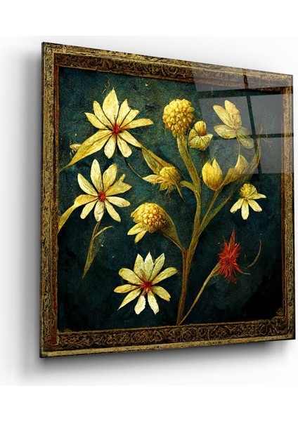 Çiçek Cam Tablo | , Dekoratif, Ofis, Mutfak