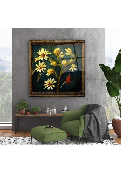 Çiçek Cam Tablo | , Dekoratif, Ofis, Mutfak fırsatları