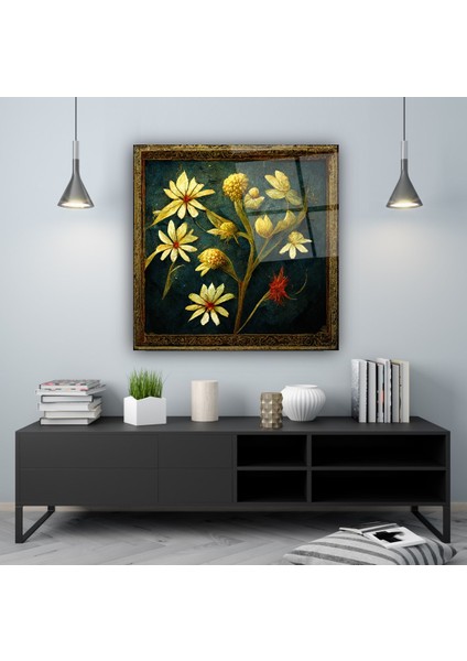 Çiçek Cam Tablo | , Dekoratif, Ofis, Mutfak indirimleri