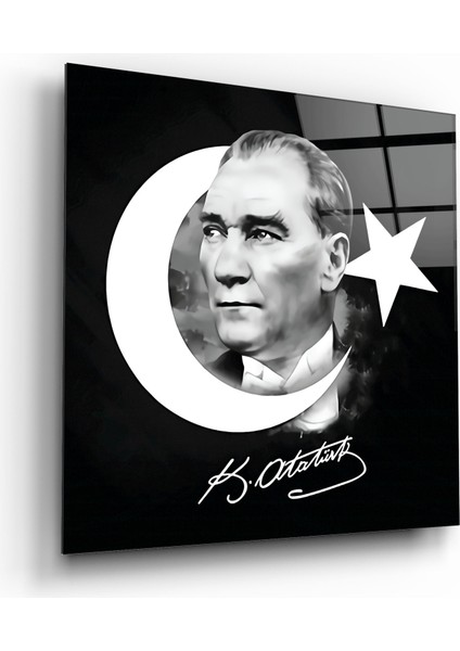 Atatürk Cam Tablo | , Dekoratif, Ofis, Mutfak