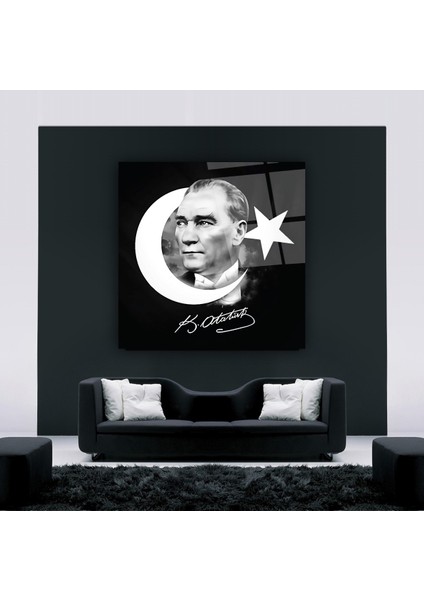 Atatürk Cam Tablo | , Dekoratif, Ofis, Mutfak fırsatları