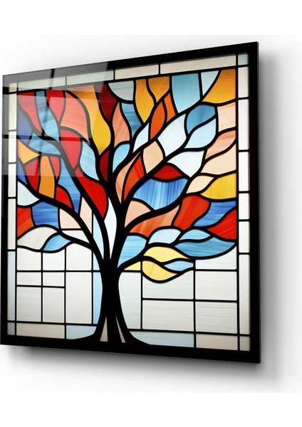 Hayat Ağacı Vitray Görünümü Cam Tablo | , Dekoratif, Ofis, Mutfak fiyatları