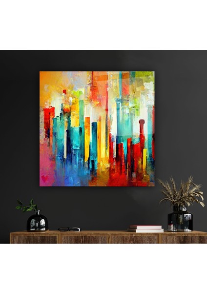 Soyut Renkli Cam Tablo | , Dekoratif, Ofis, Mutfak indirimleri