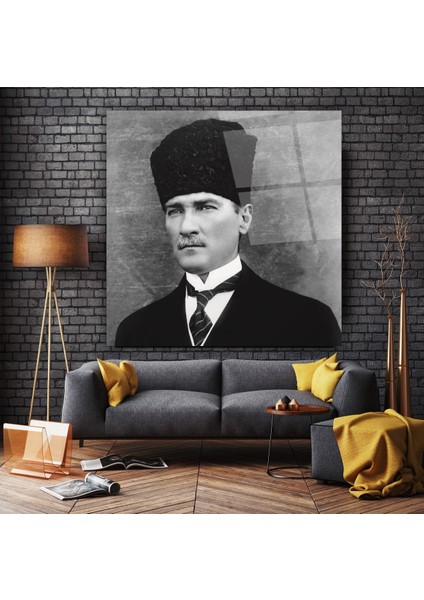 Atatürk Cam Tablo | , Dekoratif, Ofis, Mutfak indirimleri