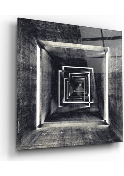 Soyut Koridor Cam Tablo | , Dekoratif, Ofis, Mutfak